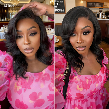 Effortless Chic Butterfly Cut Short Wavy HD Lace Wig – Glueless Natural Hairline Beginner Friendly Daily Wear Look