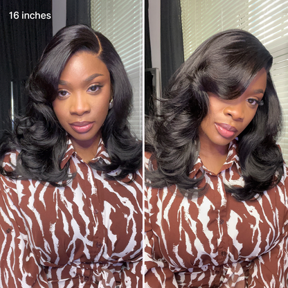 Effortless Chic Butterfly Cut Short Wavy HD Lace Wig – Glueless Natural Hairline Beginner Friendly Daily Wear Look