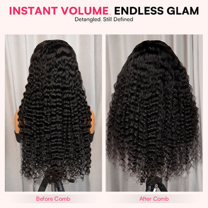 Glueless Deep Wave 9x6 Lace Wig – M-Cap, Pre-Bleached Mini Knots, Pre-Plucked