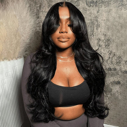 Face-Framing Trendy Layers Pre-Everything M Cap 9x6 Lace Wig – Upgraded Body Wave, Glueless, Pre-Plucked, Pre-Bleached & Pre-Cut