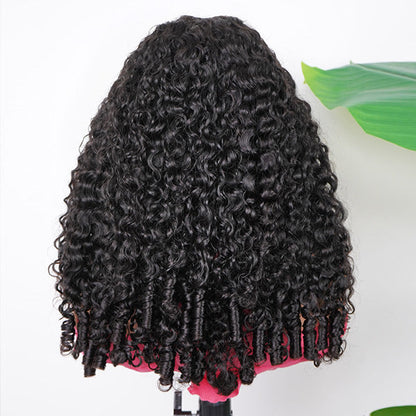 Burmese Curly Glueless Wig Bleached Knots 13x4 13x6 HD Lace Front Wear Go Wig With Flexible Fit Drawstring