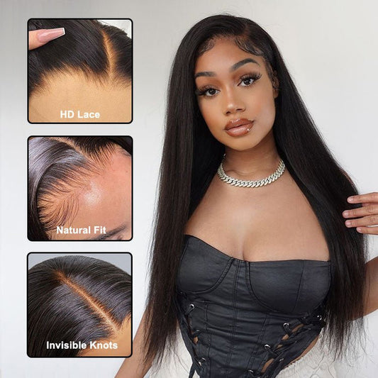 Superlove Lightning Deal 13x6 Straight Human Hair HD Transparent Lace Front Wig