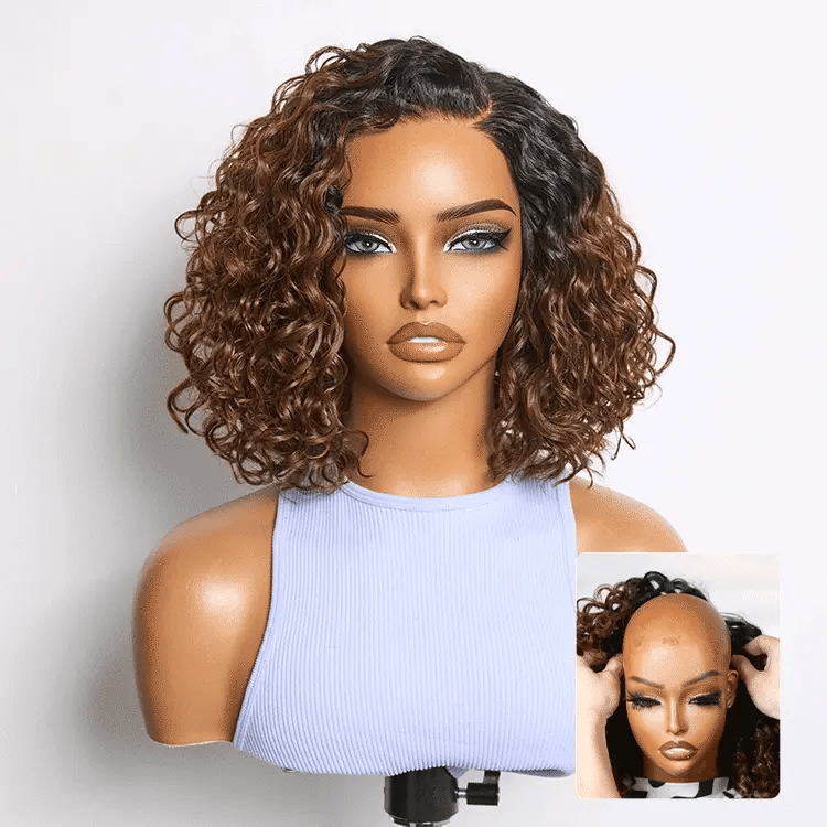 ⏰ LIMITED TIME OFFER 🔥Ready-to-Wear Glueless Curly Bob Wig