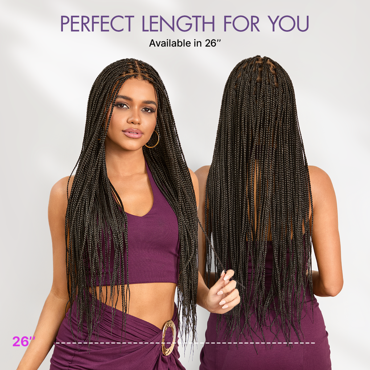 🔥Last Day: 58% Off🔥 Salon Braids HD Lace Knotless Wig