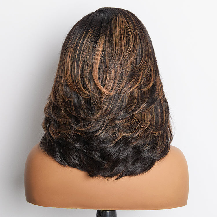 Effortless Chic Butterfly Cut Short Wavy HD Lace Wig – Glueless Natural Hairline Beginner Friendly Daily Wear Look