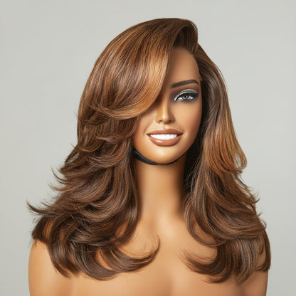 Effortless Chic Butterfly Cut Short Wavy HD Lace Wig – Glueless Natural Hairline Beginner Friendly Daily Wear Look