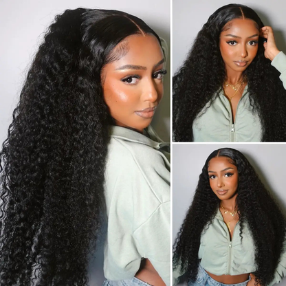 360 Water Wave Lace Human Hair Wig – Glueless, Pre-Bleached, Pre-Cut, Invisi Drawstrings