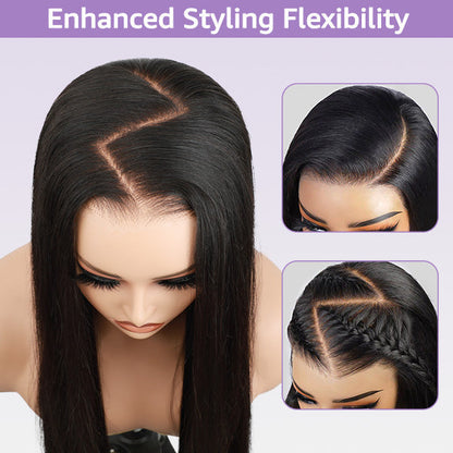 100% Glueless Wear Go Wig Pre-cut Lace Undetectable 7x5 HD Lace Wigs Preplucked with Natural Hairline Bleached Knots Human Hair Wigs