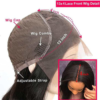 Glueless 13x4  Transparent Water Wave Frontal Wig  with Baby Hair